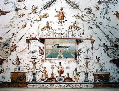 Sufit Saletty, ok. 1570 (fresk) autorstwa Alessandro del (attr.to) Barbiere