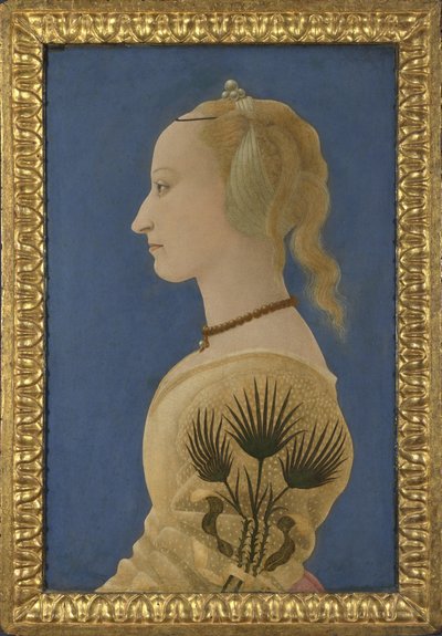 Portret damy, ok. 1465 autorstwa Alesso Baldovinetti