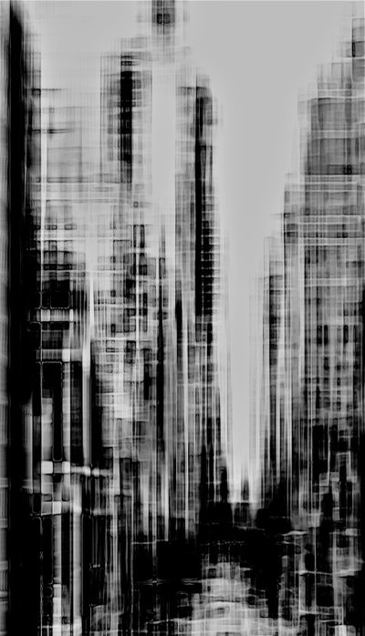 Miasto, 2020 (media mieszane) autorstwa Alex Caminker