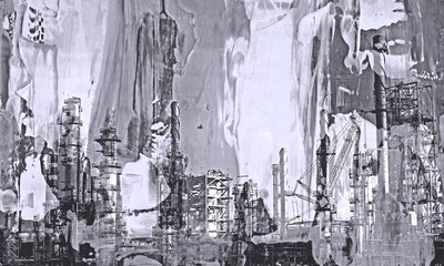 Fabryka, 2019, (media mieszane) autorstwa Alex Caminker