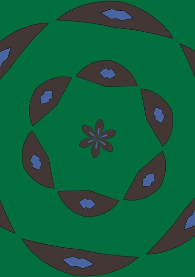 arabeska #8,2019, (media mieszane) autorstwa Alex Caminker
