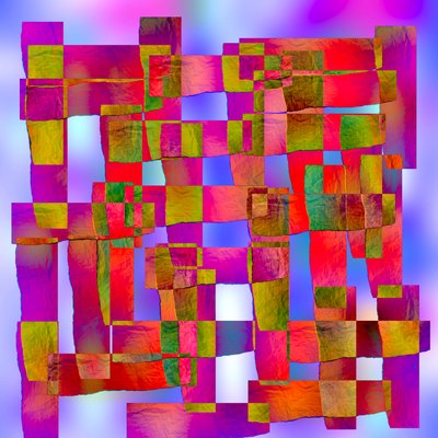 kryształowa struktura geometryczna, 2019, (media mieszane) autorstwa Alex Caminker
