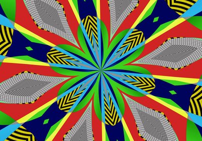 kwiaty #105,2019, (media mieszane) autorstwa Alex Caminker