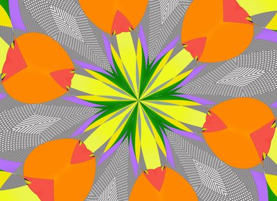 kwiaty #108,2019, (media mieszane) autorstwa Alex Caminker