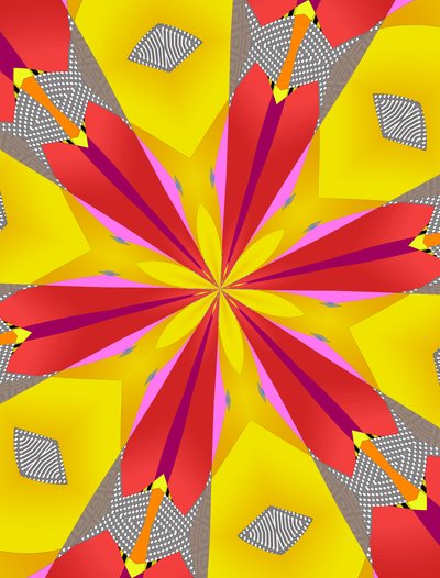kwiaty #109,2019, (media mieszane) autorstwa Alex Caminker