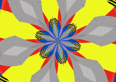 kwiaty #114,2019, (media mieszane) autorstwa Alex Caminker