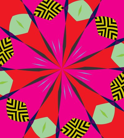 kwiaty #1,2019, (media mieszane) autorstwa Alex Caminker