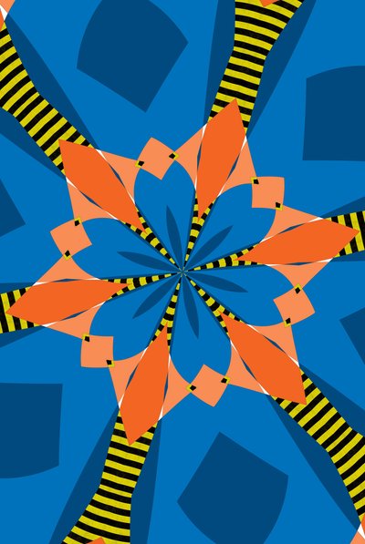 kwiaty #15,2019, (media mieszane) autorstwa Alex Caminker