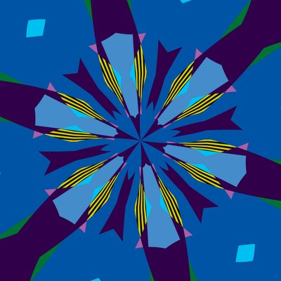 kwiaty #20,2019, (media mieszane) autorstwa Alex Caminker