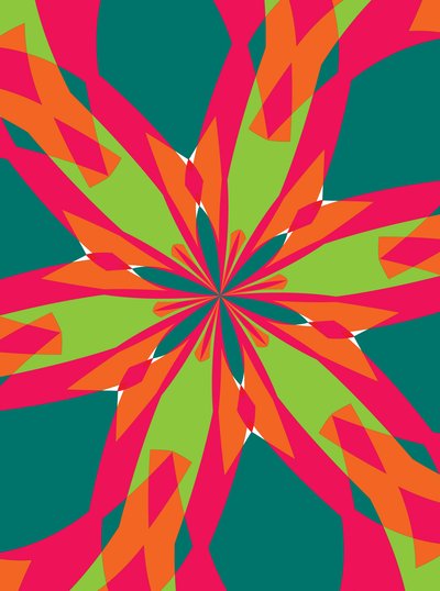 kwiaty #21,2019, (media mieszane) autorstwa Alex Caminker