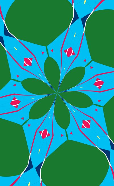 kwiaty #23,2019, (media mieszane) autorstwa Alex Caminker