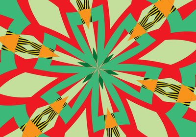 kwiaty #29,2019, (media mieszane) autorstwa Alex Caminker