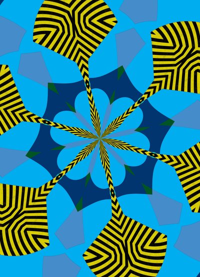 kwiaty #6,2019, (media mieszane) autorstwa Alex Caminker