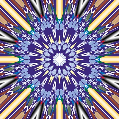 mandala, 2019, (media mieszane) autorstwa Alex Caminker