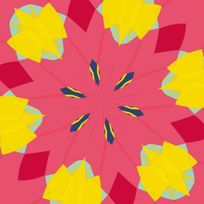 symetria #44,2019, (media mieszane) autorstwa Alex Caminker