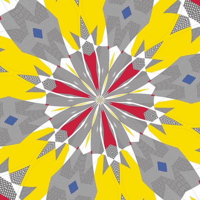 symetria #48,2019, (media mieszane) autorstwa Alex Caminker