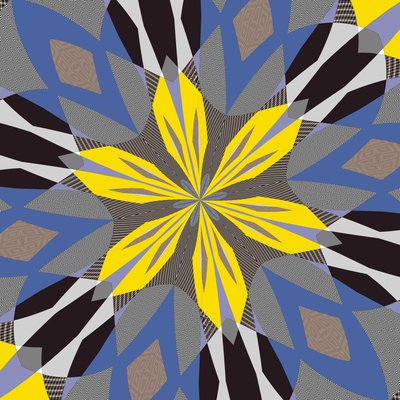 symetria #55,2019, (media mieszane) autorstwa Alex Caminker