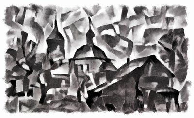 widok (czarny) #1,2016, autorstwa Alex Caminker