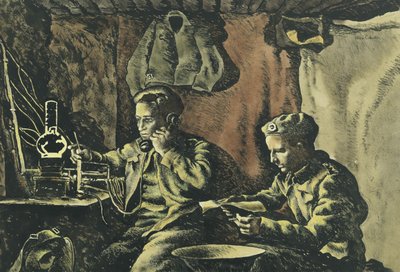 Czółno w pobliżu Nijmegen autorstwa Alex Colville