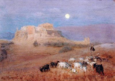 Akropol o zmierzchu autorstwa Alex J. Mavrogordato