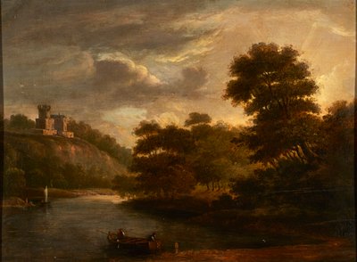 Krajobraz rzeki (olej na panelu) autorstwa Alexander (follower of) Nasmyth