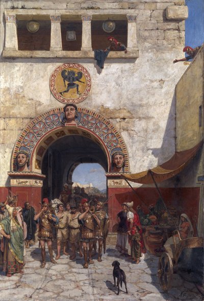 Brama w Volterra, Etruria autorstwa Alexander Alexandrovich Svedomsky