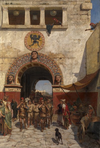 Brama w Volterra, Etruria autorstwa Alexander Alexandrovich Svedomsky