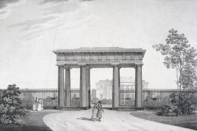 Brama Moich Drodzy Towarzysze Broni w Parku Katarzyny w Carskim Siole, 1822 autorstwa Alexander Andreyevich Thon