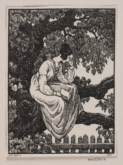 Duński:  Winieta do "Posthuset i Hirschholm" H. Hertza autorstwa Alexander Blom