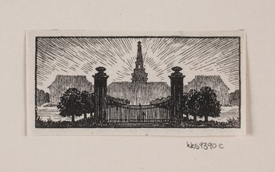 Duński:  Winieta do "Posthuset i Hirschholm" H. Hertza autorstwa Alexander Blom