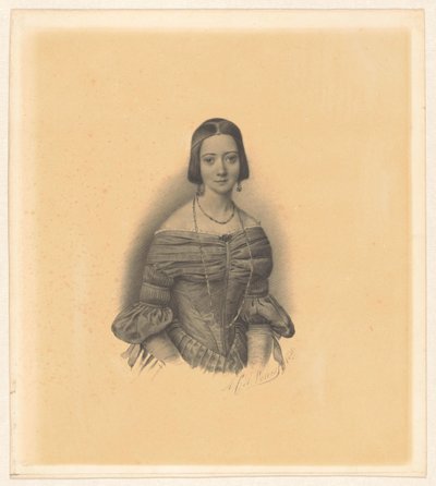 Portret Antoinette Marie Henriette Jeanne Reigersman, żony Jonkheera Pietera van den Brandelera autorstwa Alexander Cesar August Valois (signed by artist)