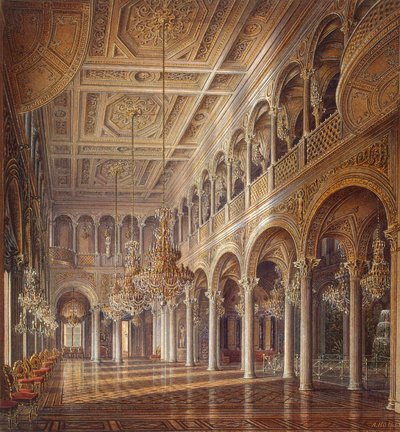 Wnętrza Małej Ermitażu, Sala Pawilonowa, poł. XIX w. autorstwa Alexander Chrisophorovich Kolb