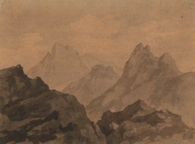 Szczyty górskie (studium górskie) autorstwa Alexander Cozens