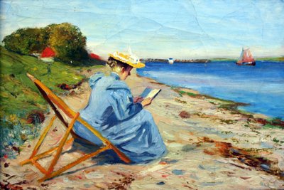 Toni Eckener na plaży w pobliżu Rinkenæs autorstwa Alexander Eckener