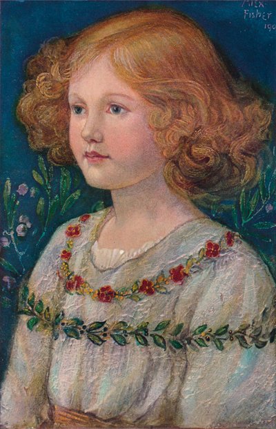 „Portret w emalii rozmarynu, córki Jana”, ok. 1909 r autorstwa Alexander Fisher