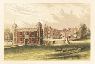 Charlecote, Warwick, Anglia. ,1880 (grawerowanie) autorstwa Alexander Francis (after) Lydon