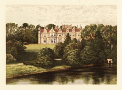 Keele Hall, Staffordshire, Anglia.,1880 (grawerowanie) autorstwa Alexander Francis (after) Lydon