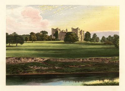 Zamek Lumley, Durham, Anglia. autorstwa Alexander Francis (after) Lydon