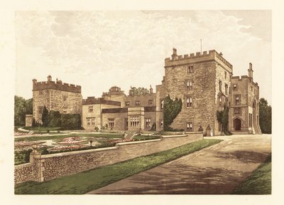Zamek Muncaster, Kumbria, Anglia. ,1880 (grawerowanie) autorstwa Alexander Francis (after) Lydon