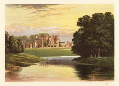 Zamek Sundorne, Shropshire, Anglia. ,1880 (grawerowanie) autorstwa Alexander Francis (after) Lydon