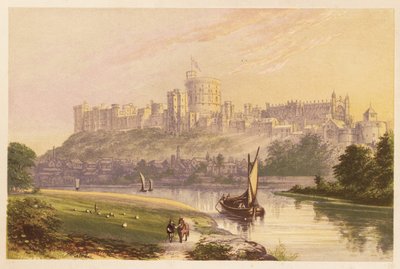 Zamek Windsor, Berkshire, Anglia. 1880 (grawerowanie) autorstwa Alexander Francis (after) Lydon