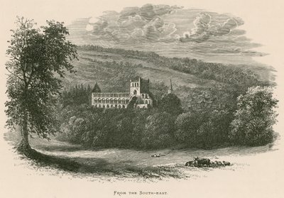 Opactwo Jedburgh, od południowego wschodu autorstwa Alexander Francis Lydon