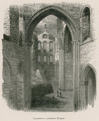Opactwo Kirkstall, Transept, patrząc na północ autorstwa Alexander Francis Lydon