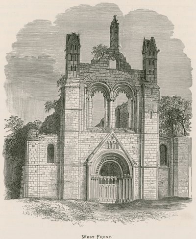 Opactwo Kirkstall, front zachodni autorstwa Alexander Francis Lydon