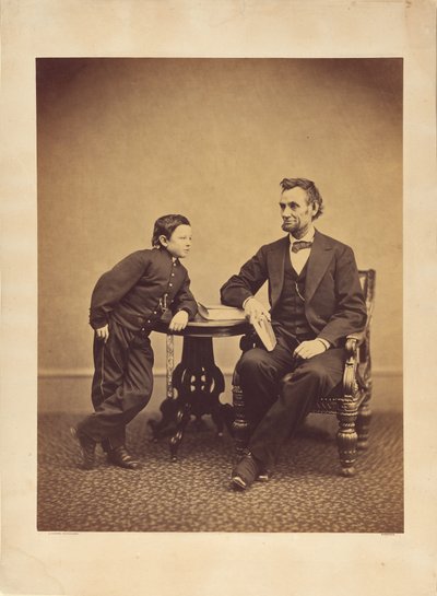 [Abraham Lincoln i jego syn Thomas (Tad)]. autorstwa Alexander Gardner