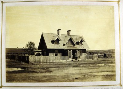 Dom pułkownika Bullocka, indiański handlarz, Fort Laramie, 1868 (odbitka albuminowa) autorstwa Alexander Gardner