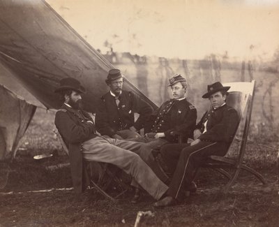 [Czterech oficerów], ok. godz. 1864. autorstwa Alexander Gardner