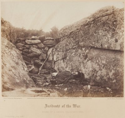 Dom zbuntowanego strzelca wyborowego, Gettysburg, lipiec autorstwa Alexander Gardner