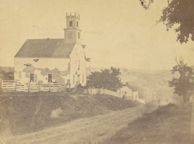 Kościół luterański, Sharpsburgh, Maryland, wrzesień 1862, 1862. autorstwa Alexander Gardner