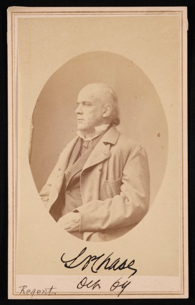 Portret łososia Portland Chase 1808-1873, październik 1864. autorstwa Alexander Gardner